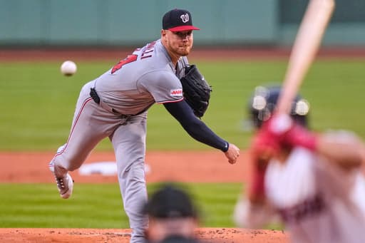 Civalli strikes out 13, Nationals snap Red Sox’s 5-game win streak with 8-1 rout