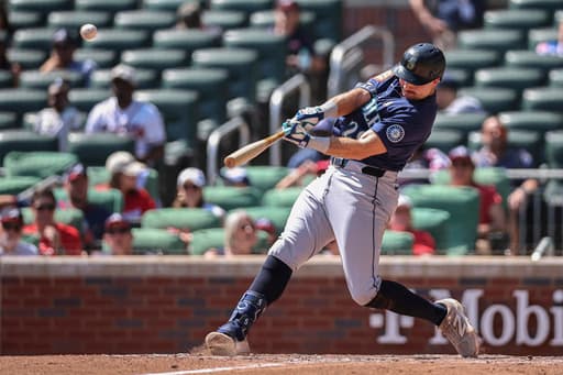Raleigh hits major league-leading 53rd homer, Mariners rout Braves 18-2 with most runs since 2012