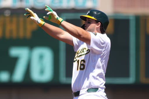 Kurtz draws walk for 19th game in row, A’s beat Royals 6-3