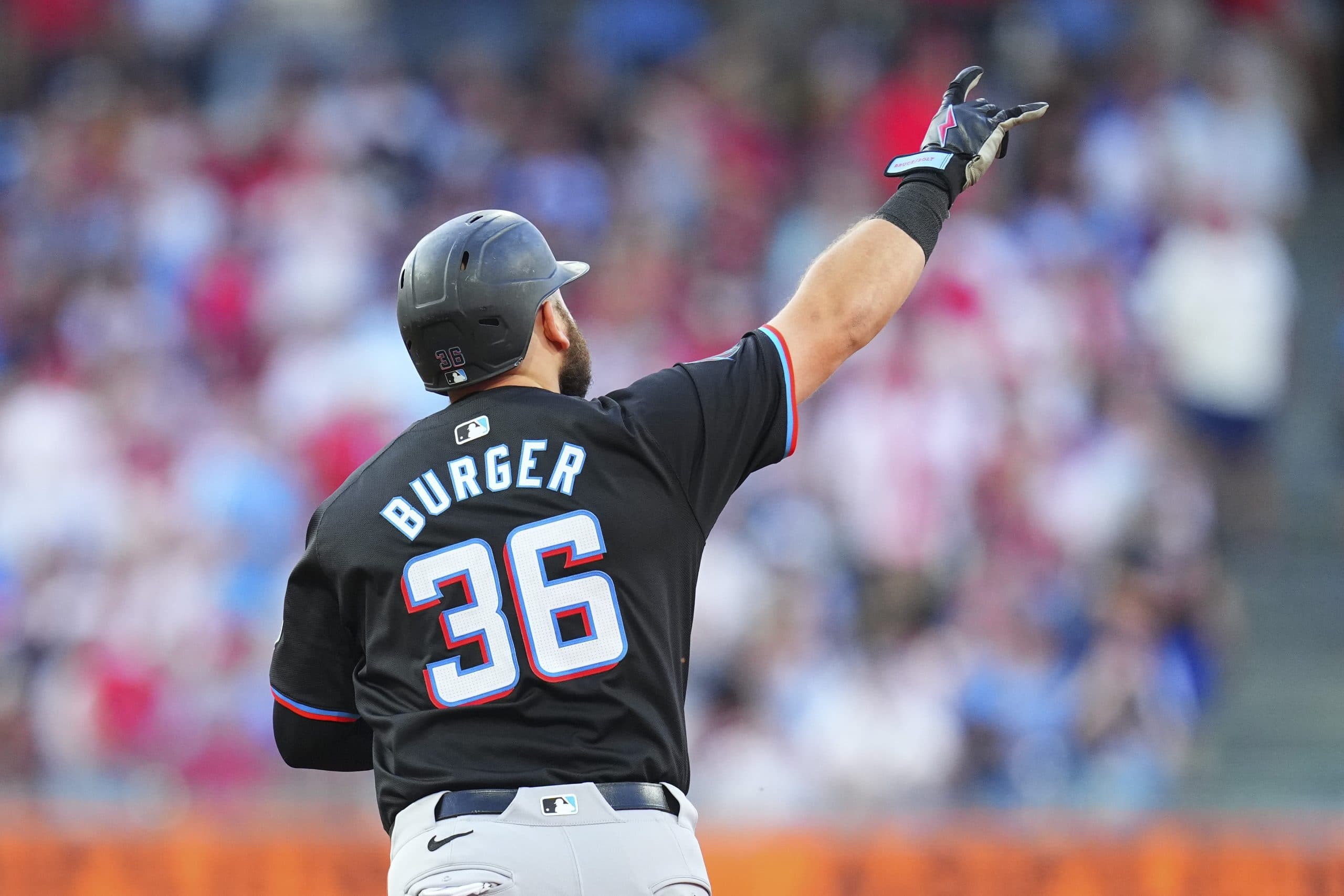 Jake Burger Homers for 4th Straight Game as the Marlins Beat the Phillies