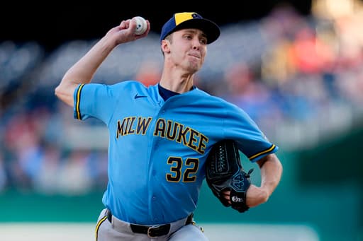 Brewers hope Misiorowski avoids serious injury when his bid for no-hitter ends with hamstring cramp