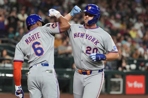 Lindor and Alonso go deep for the Mets, who hold on late for a 5-4 win over the Diamondbacks