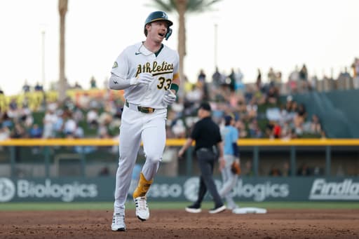 Bolte hits 1st MLB homer and A’s go deep 5 more times in Las Vegas for 7-5 win over Brewers