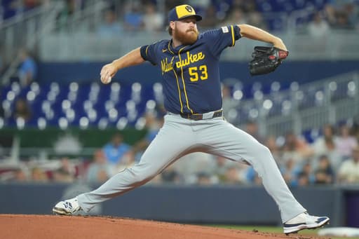 Brandon Woodruff helps Brewers to 3-1 win over Marlins in his first start since 2023