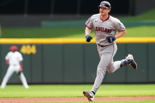 Manzardo hits 1st grand slam, Guardians rally for 6-5 win over Reds in Game 1 of doubleheader