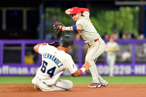Schwarber hits 23rd homer of season, Sánchez pitches 8 sharp innings to lead Phillies past Marlins