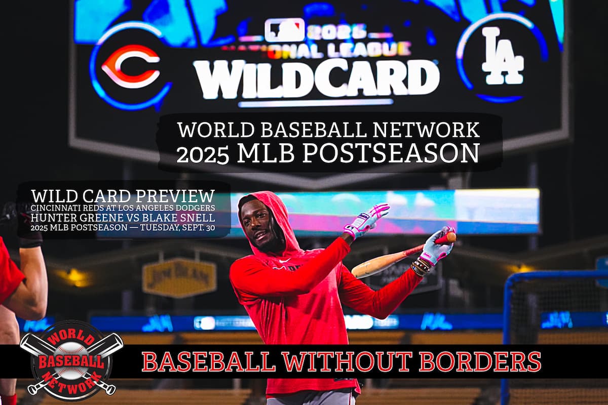 World Baseball Network previews the Dodgers–Reds Wild Card clash through an international lens. Los Angeles leans on Shohei Ohtani (Japan), Teoscar Hernández (Dominican Republic), Kiké Hernández (Puerto Rico), Andy Pages (Cuba), Freddie Freeman (Canada), and Mookie Betts (USA, WBC ’23). Cincinnati counters with Elly De La Cruz, Noelvi Marte, Miguel Andújar, and Santiago Espinal — all from the Dominican Republic.Baseball Without Borders: October belongs to those tested beyond borders.